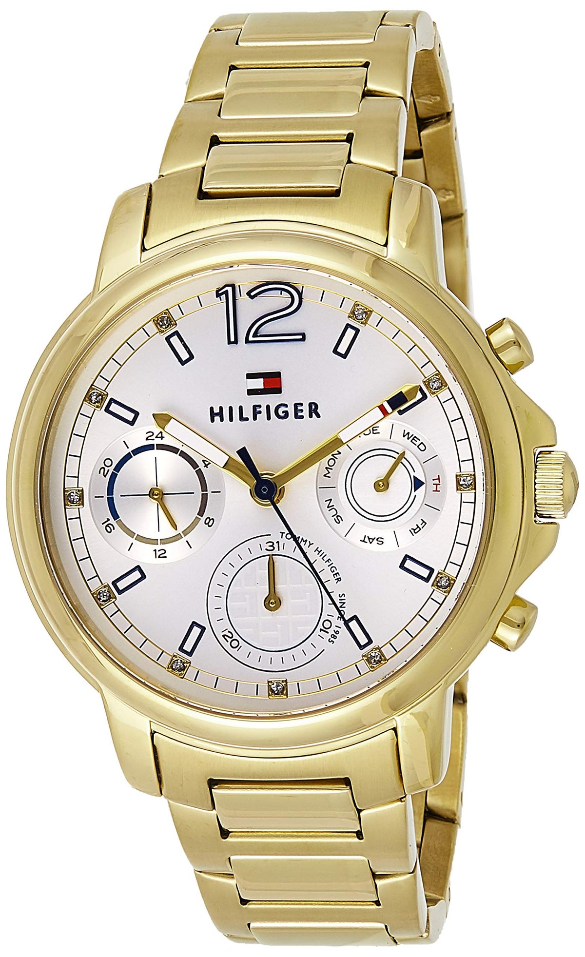  Shop Authentic Tommy Hilfiger Claudia White Dial Gold Steel Strap Watch for Women - 1781742 - Luxxuri