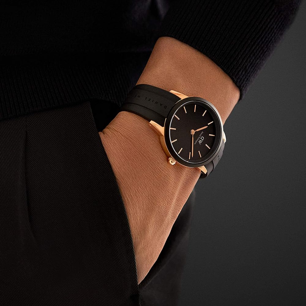  Shop Authentic Daniel Wellington Iconic Motion Black Dial Rubber Strap Watch For Women - DW00100426 - Luxxuri