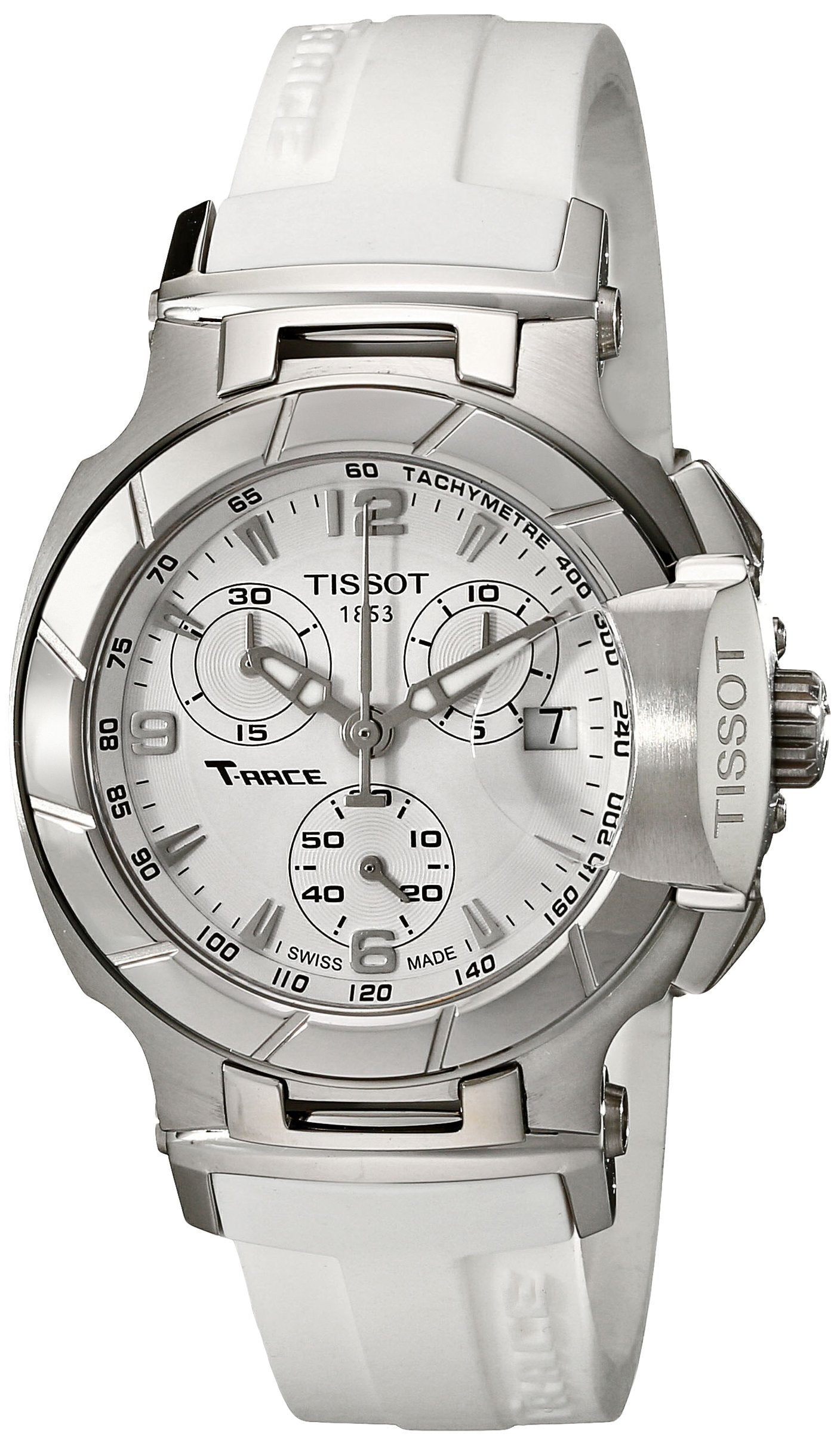 Shop Authentic Tissot T Race Lady Chronograph White Dial White Rubber Strap Watch for Women - T048.217.17.017.00 - Luxxuri