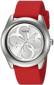  Shop Authentic Guess G-Twist Silver Dial Red Rubber Strap Watch for Women - W0911L9 - Luxxuri
