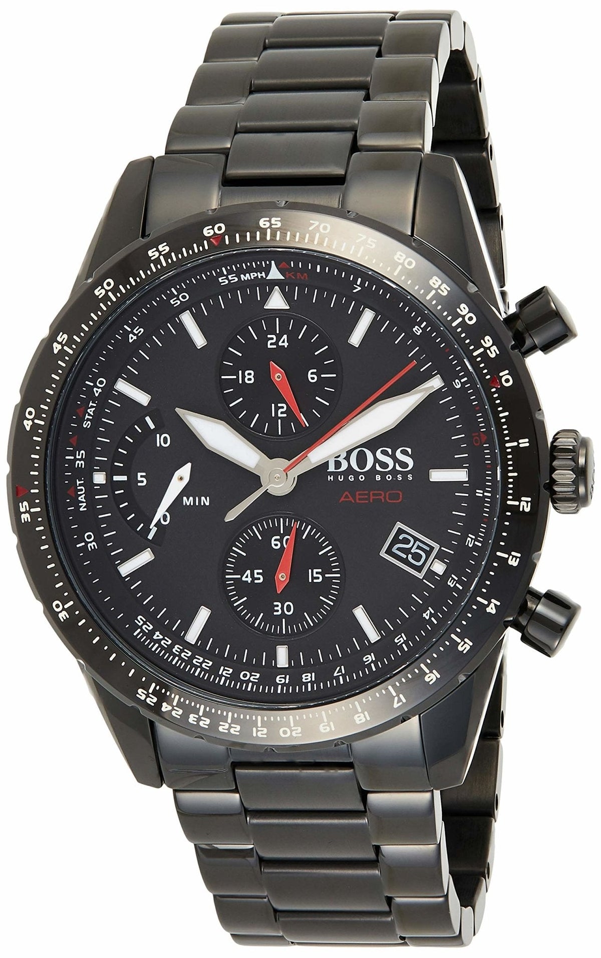  Shop Authentic Hugo Boss Aero Black Dial Black Steel Strap Watch for Men - 1513771 - Luxxuri