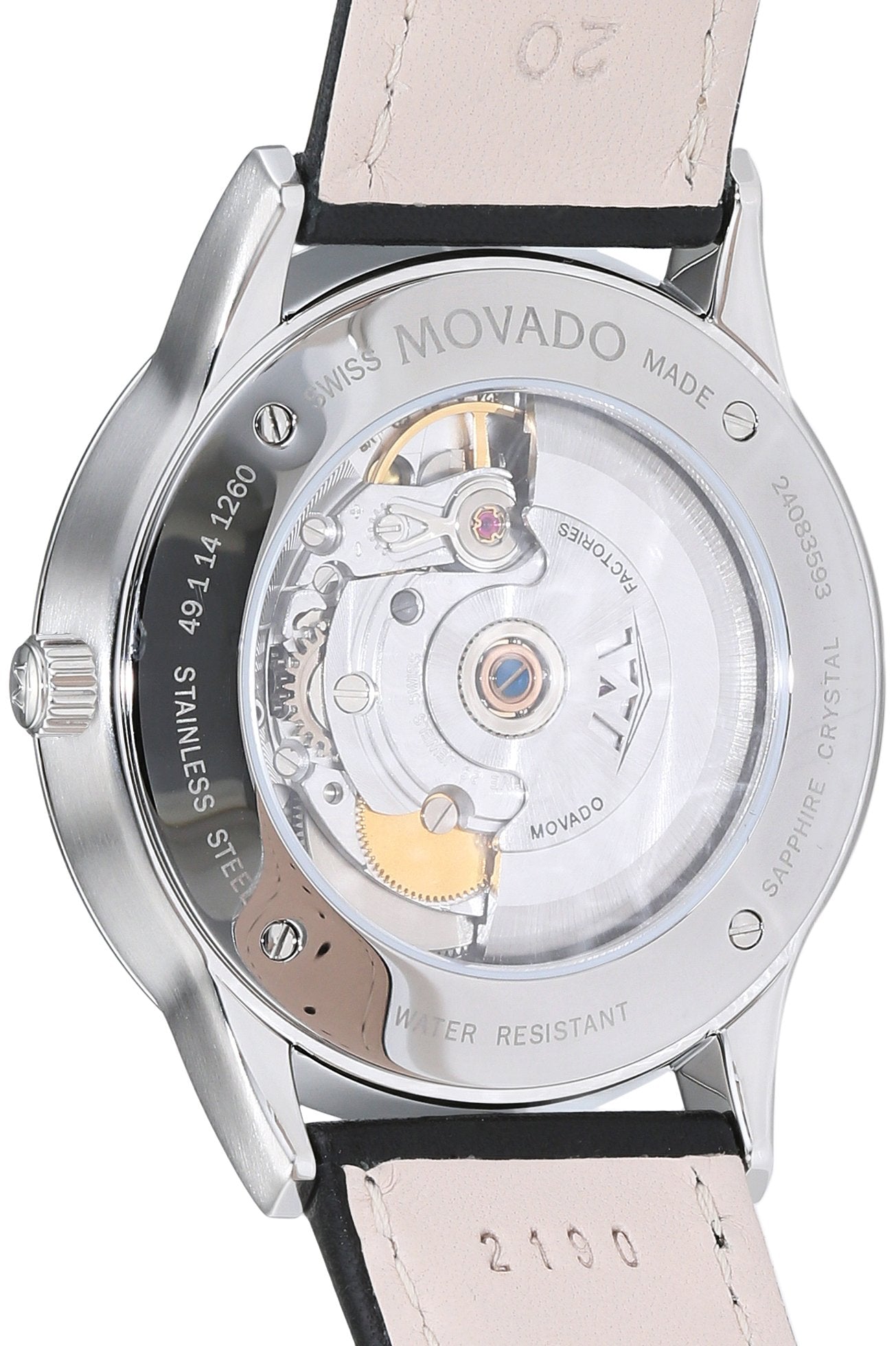  Shop Authentic Movado 1881 Automatic Blue Dial Black Leather Strap Watch For Men - 606874 - Luxxuri