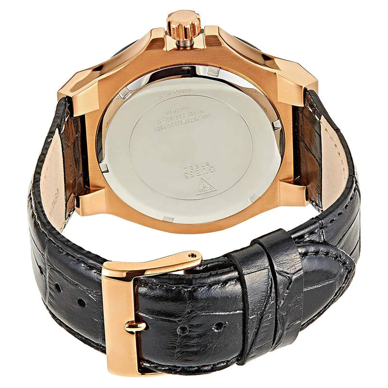  Shop Authentic Guess Force Analog Black Dial Black Leather Strap Watch For Men - W0674G6 - Luxxuri