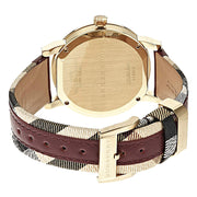  Shop Authentic Burberry The City Gold Dial Orange Leather Strap Watch for Women - BU9017 - Luxxuri