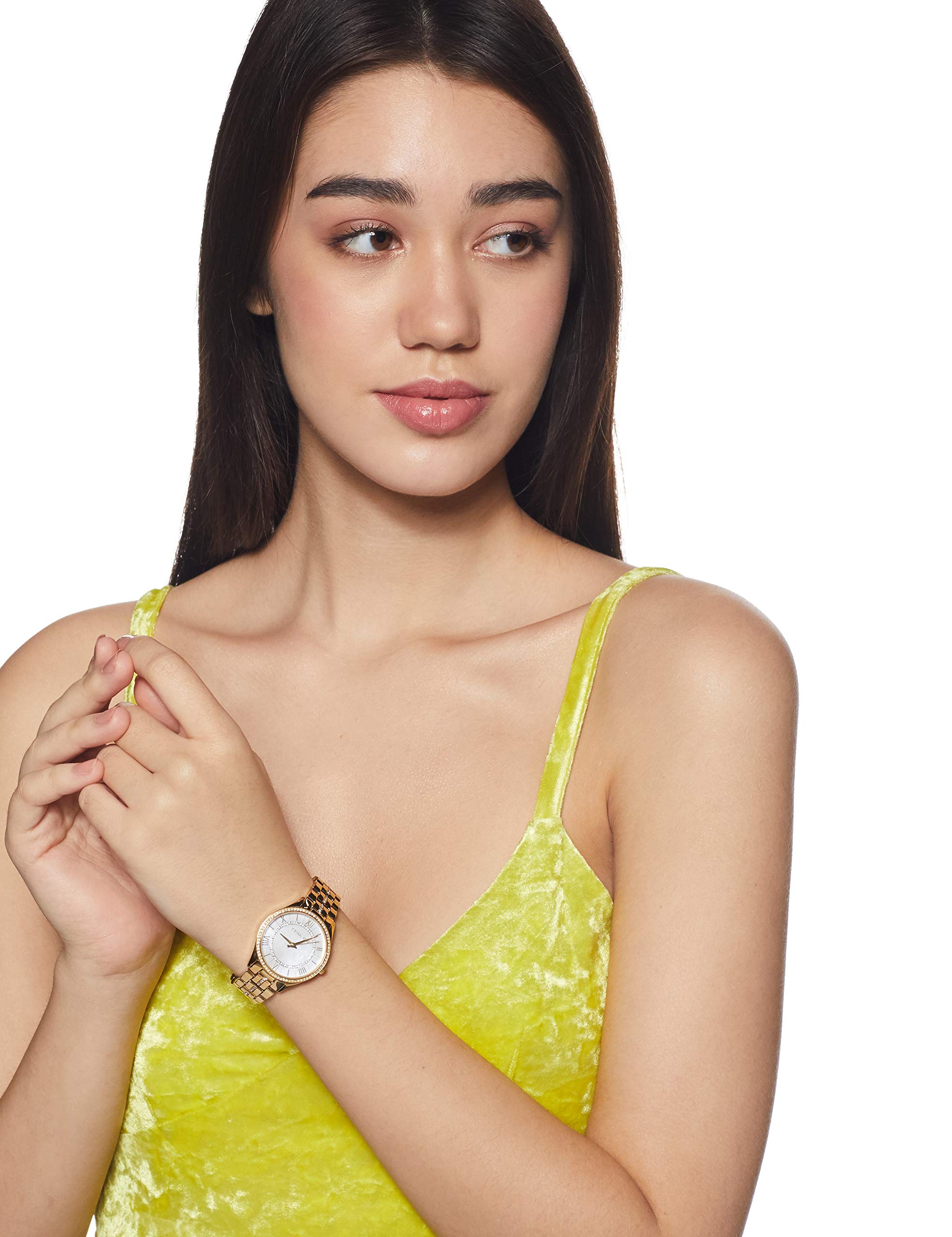  Shop Authentic Michael Kors Lauryn Mother of Pearl White Dial Gold Steel Strap Watch for Women - MK3899 - Luxxuri