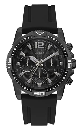  Shop Authentic Guess Commander Black Dial Black Rubber Strap Watch for Men - GW0211G3 - Luxxuri