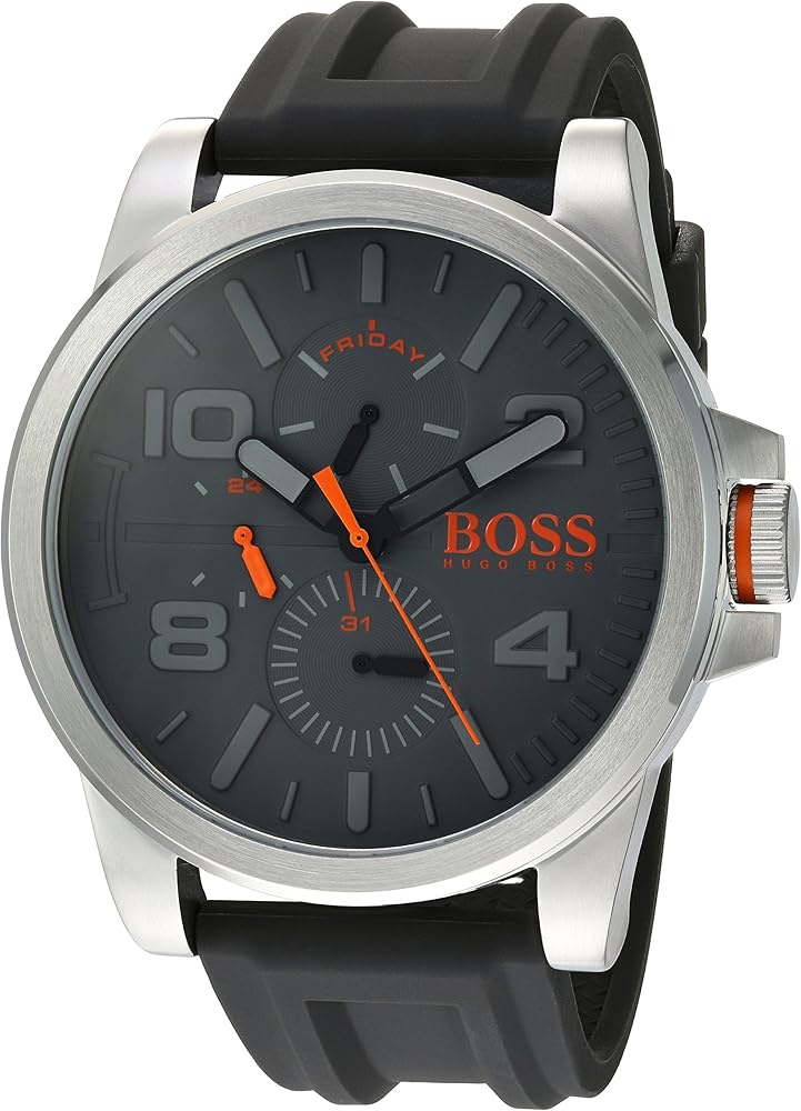 Shop Authentic Hugo Boss Detroit Sport Analog Grey Dial Grey Rubber Strap Watch For Men - 1550007 - Luxxuri