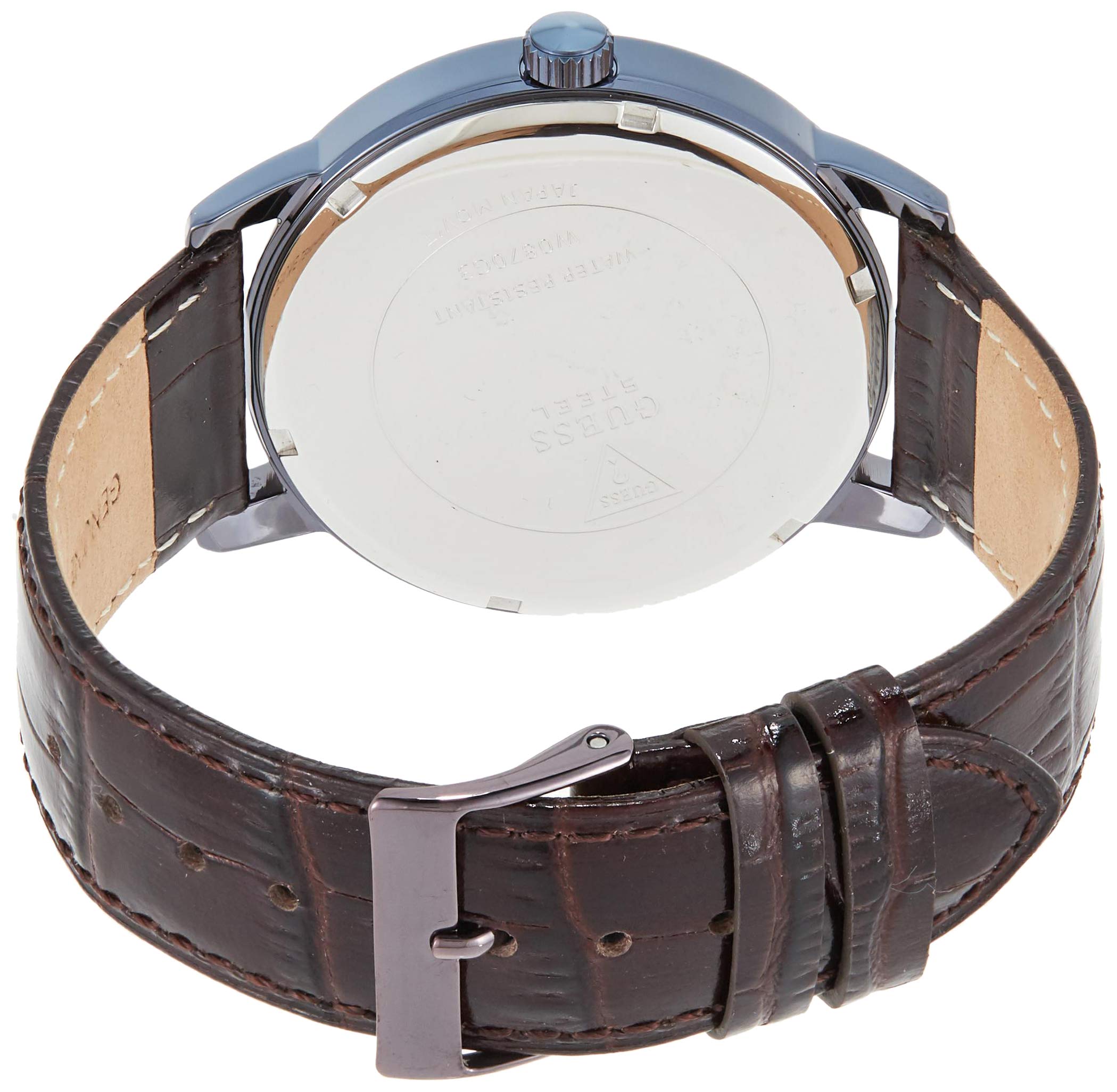  Shop Authentic Guess Delancy Analog Brown Dial Brown Leather Strap Watch For Men - W0870G3 - Luxxuri