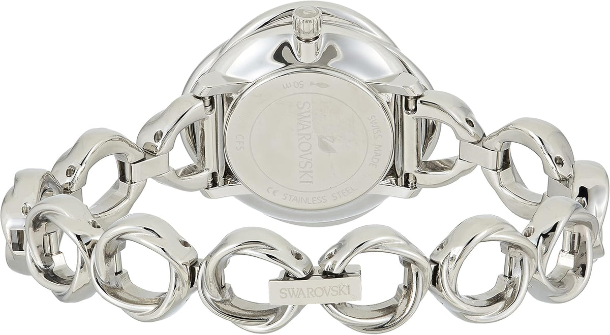  Shop Authentic Swarovski Crystal Flower Silver Dial Silver Steel Strap Watch for Women - 5547622 - Luxxuri