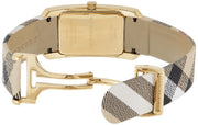  Shop Authentic Burberry Pioneer Champagne Dial Haymarket Beige Leather Strap Watch for Women - BU9407 - Luxxuri
