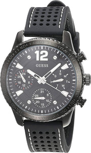  Shop Authentic Guess Marina Chronograph Black Dial Black Rubber Strap Watch for Women - W1025L3 - Luxxuri