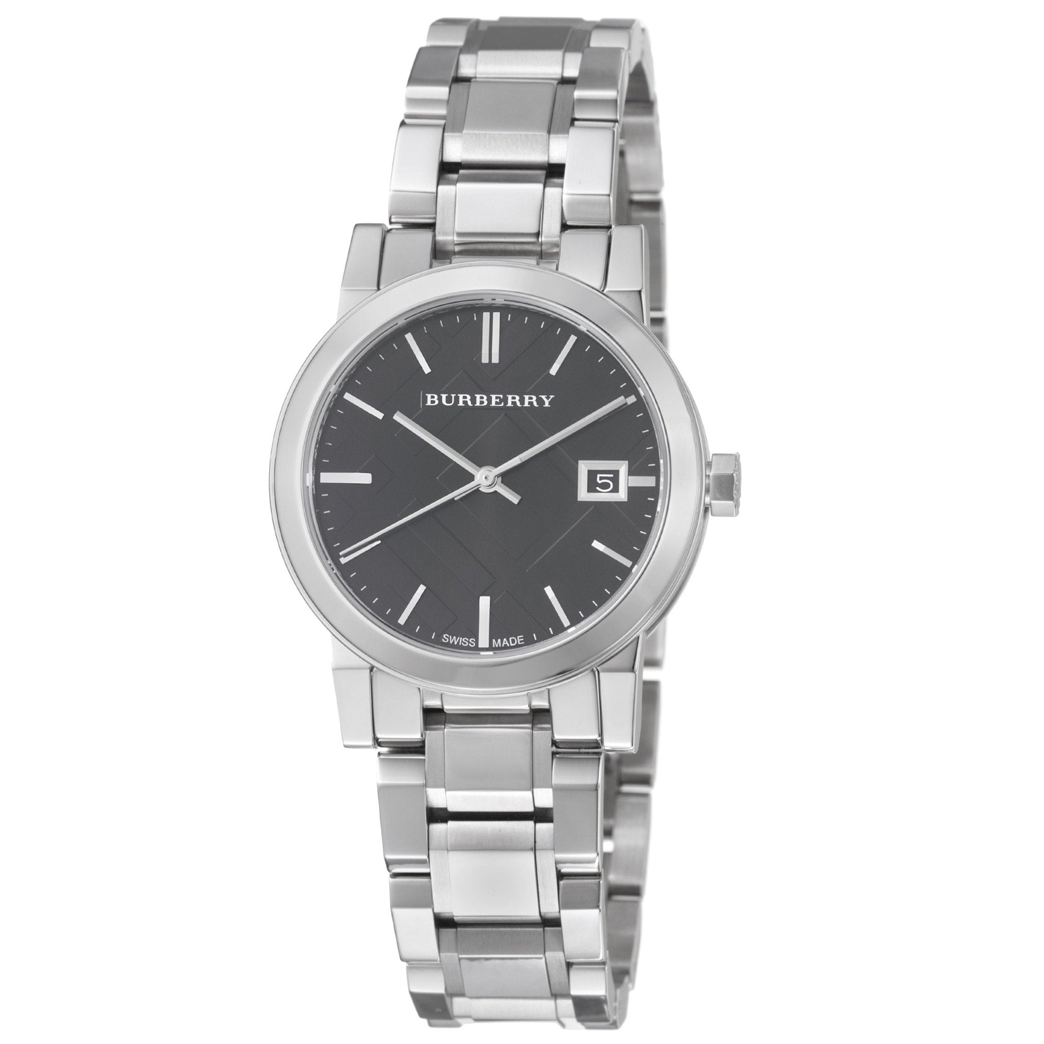  Shop Authentic Burberry The City Black Dial Silver Steel Strap Watch for Women - BU9101 - Luxxuri