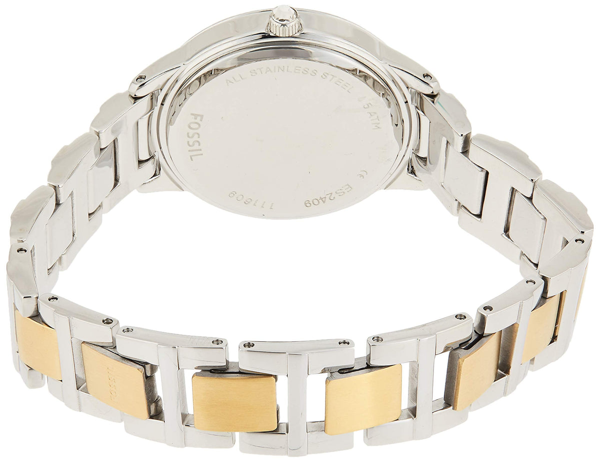  Shop Authentic Fossil Jesse Crystals White Dial Two Tone Steel Strap Watch for Women - ES2409 - Luxxuri