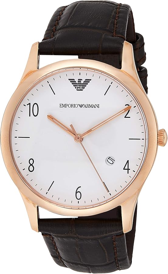  Shop Authentic Emporio Armani Beta Chronograph White Dial Brown Leather Strap Watch For Men - AR1915 - Luxxuri