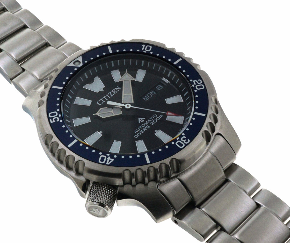  Shop Authentic Citizen Promaster Fugu Limited Edition Diver's 200m Automatic Black Dial Silver Steel Strap Watch For Men - NY0098-84E - Luxxuri