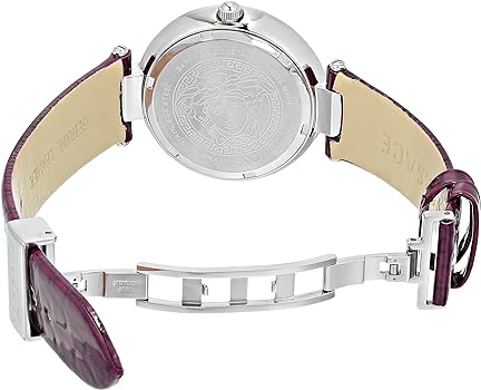  Shop Authentic Versace Olympo Crystal Gleam White Dial Purple Leather Strap Watch for Women - VAN010016 - Luxxuri