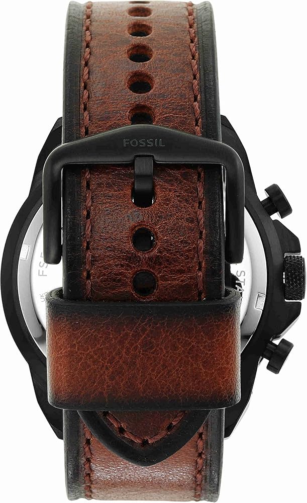  Shop Authentic Fossil Bronson Chronograph Black Dial Brown Leather Strap Watch for Men - FS5856 - Luxxuri