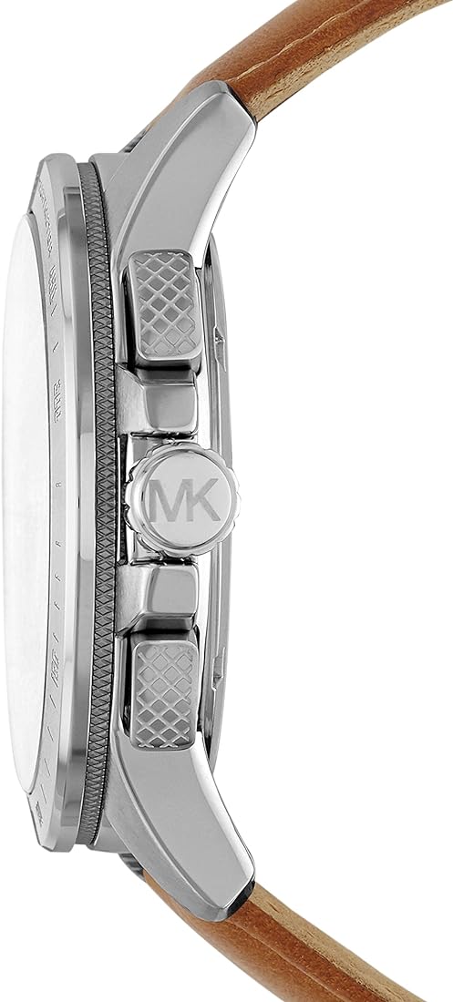  Shop Authentic Michael Kors Ryker Chronograph Analog Blue Dial Brown Leather Strap Watch For Men - MK8518 - Luxxuri