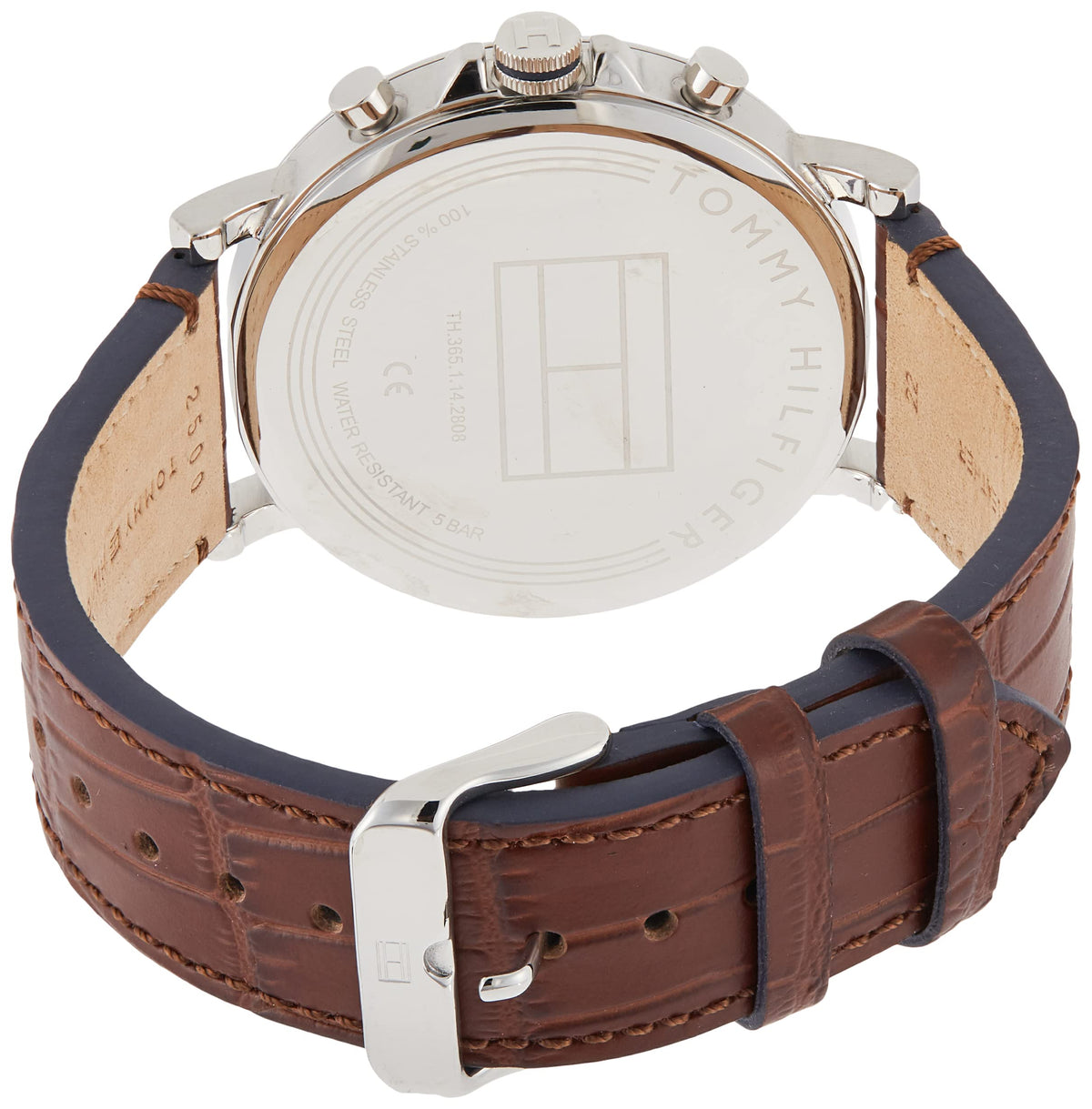  Shop Authentic Tommy Hilfiger Daniel Grey Dial Brown Leather Strap Watch for Men - 1710416 - Luxxuri
