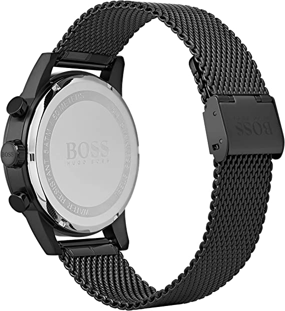  Shop Authentic Hugo Boss Associate Black Dial Black Mesh Bracelet Watch for Men - 1513769 - Luxxuri