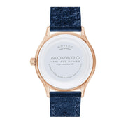  Shop Authentic Movado Heritage Celestograf White Mother of Pearl Dial Blue Leather Strap Watch For Women - 3650011 - Luxxuri