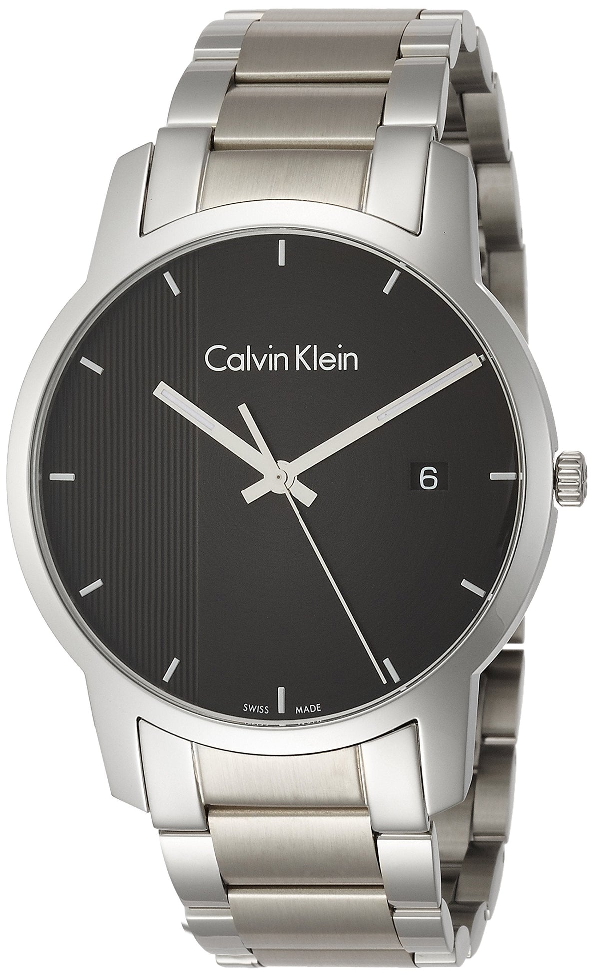  Shop Authentic Calvin Klein City Chronograph Black Dial Silver Steel Strap Watch for Men - K2G2G14Y - Luxxuri