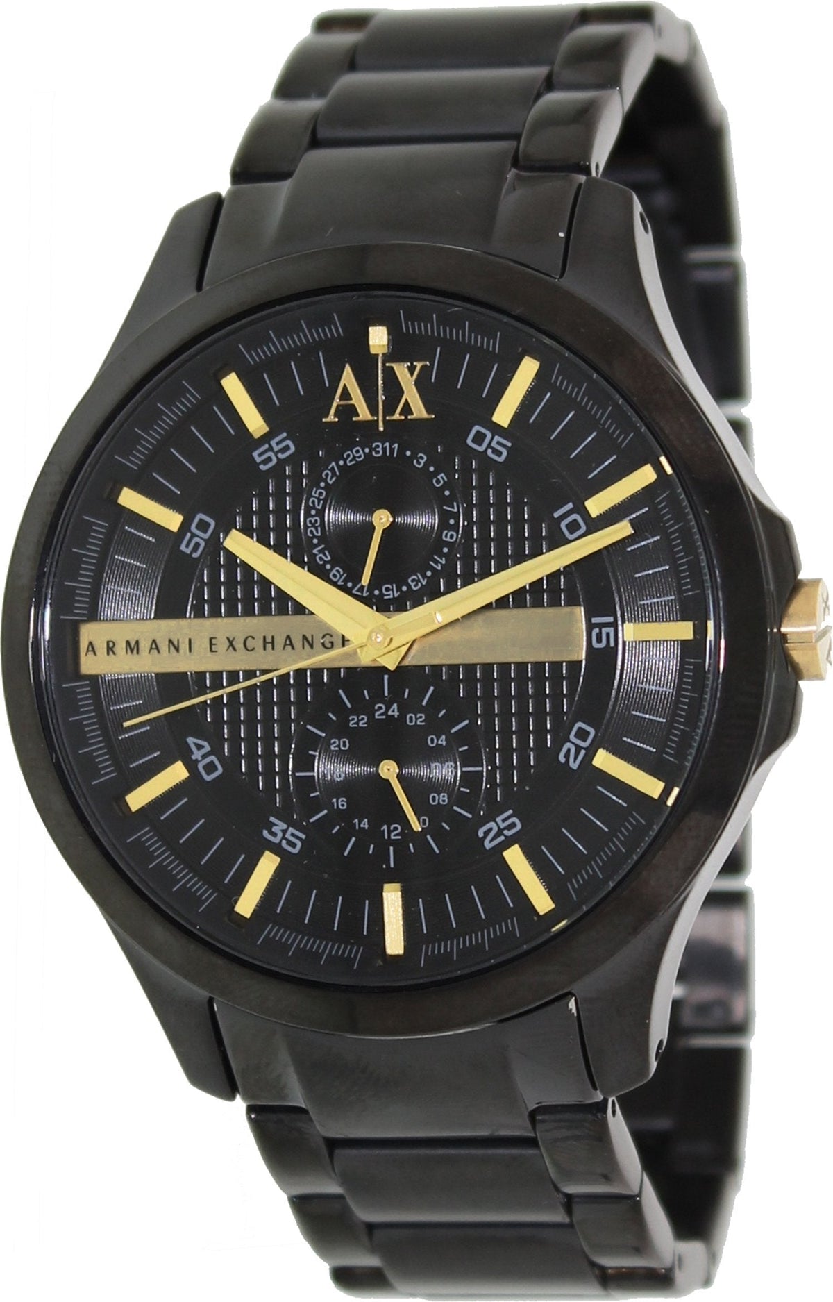  Shop Authentic Armani Exchange Hampton Chronograph Black Dial Black Steel Strap Watch For Men - AX2121 - Luxxuri