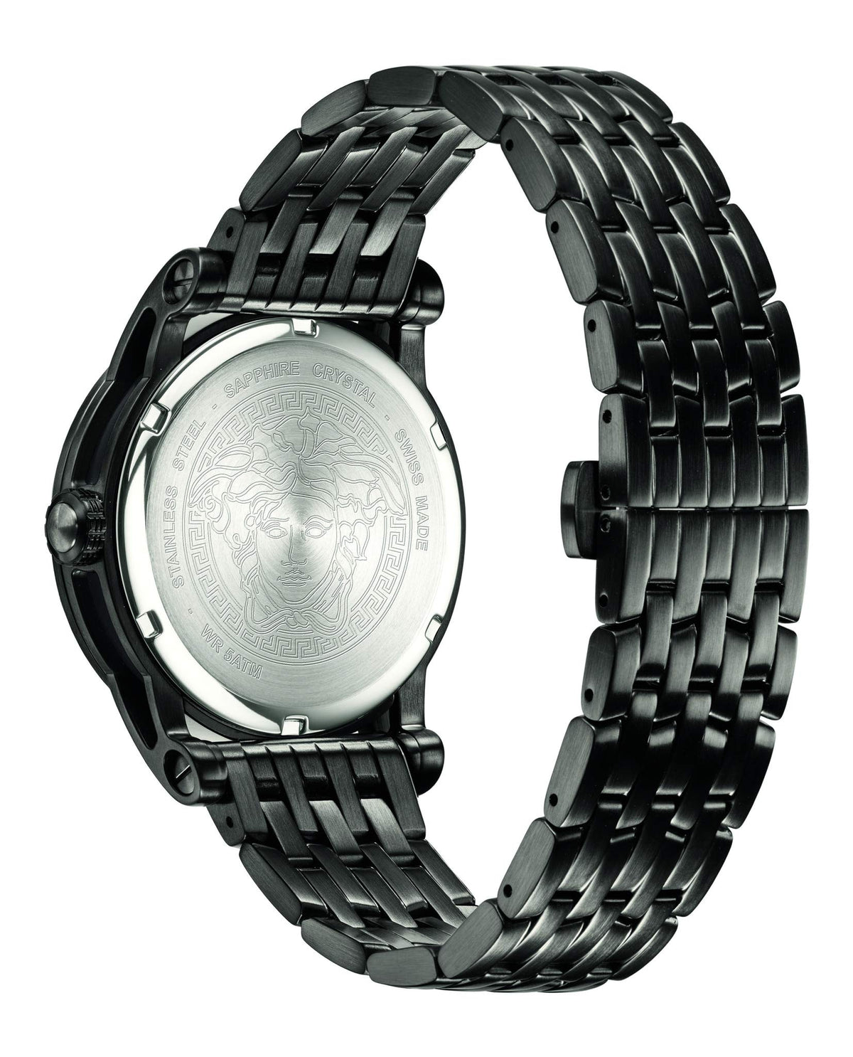  Shop Authentic Versace Palazzo Empire Black Dial Black Steel Strap Watch for Men - VERD00518 - Luxxuri