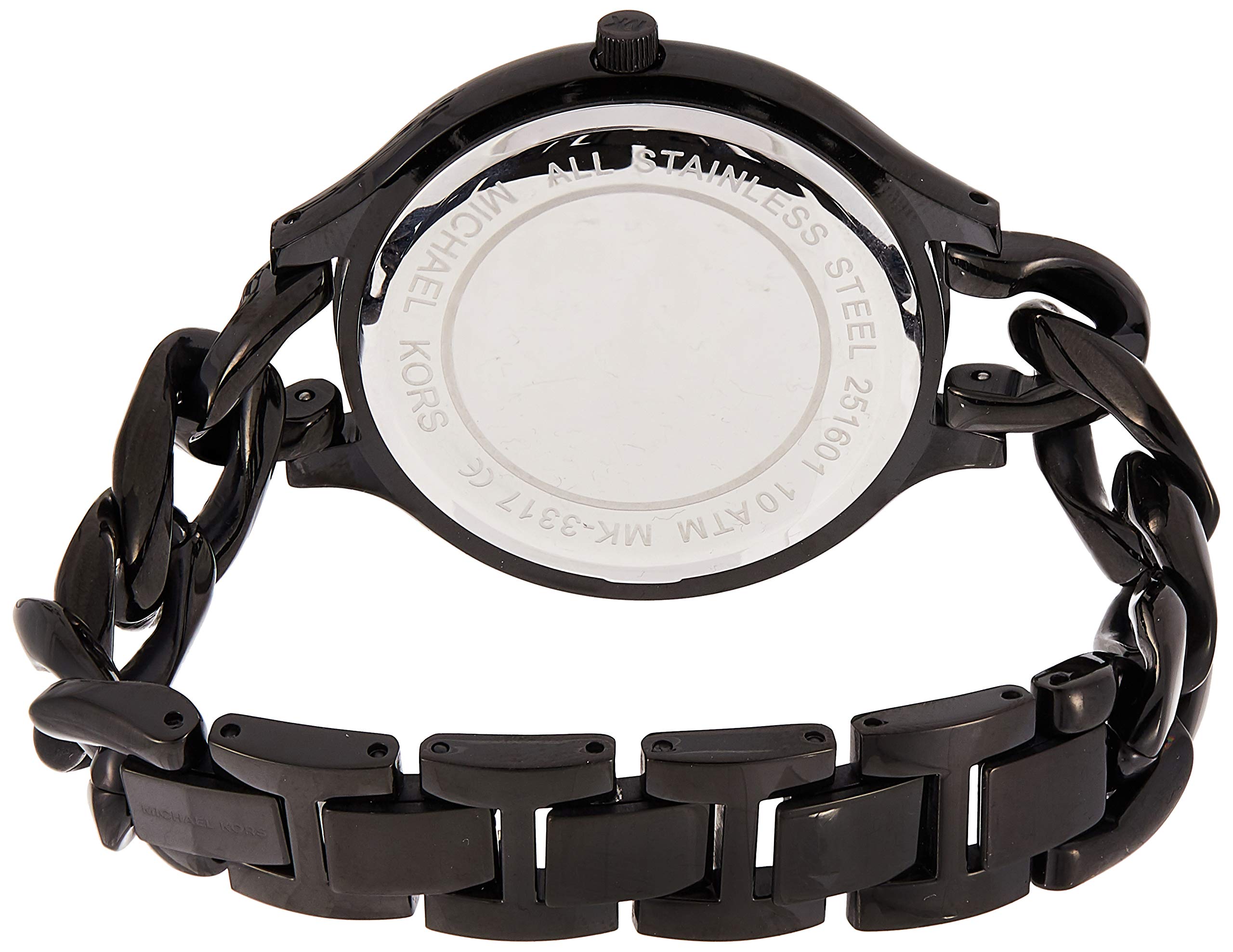  Shop Authentic Michael Kors Slim Runway Black Dial Black Steel Strap Watch for Women - MK3317 - Luxxuri
