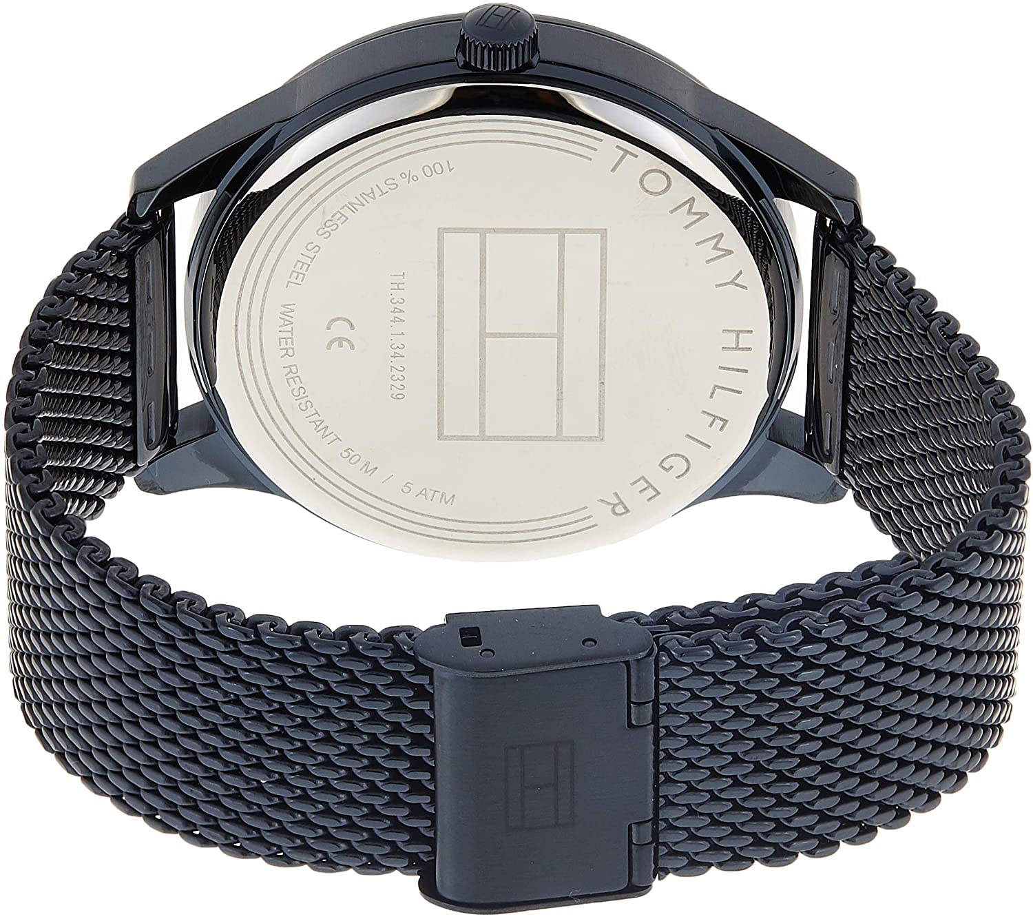  Shop Authentic Tommy Hilfiger Damon Quartz Blue Dial Blue Mesh Bracelet Watch for Men - 1791421 - Luxxuri