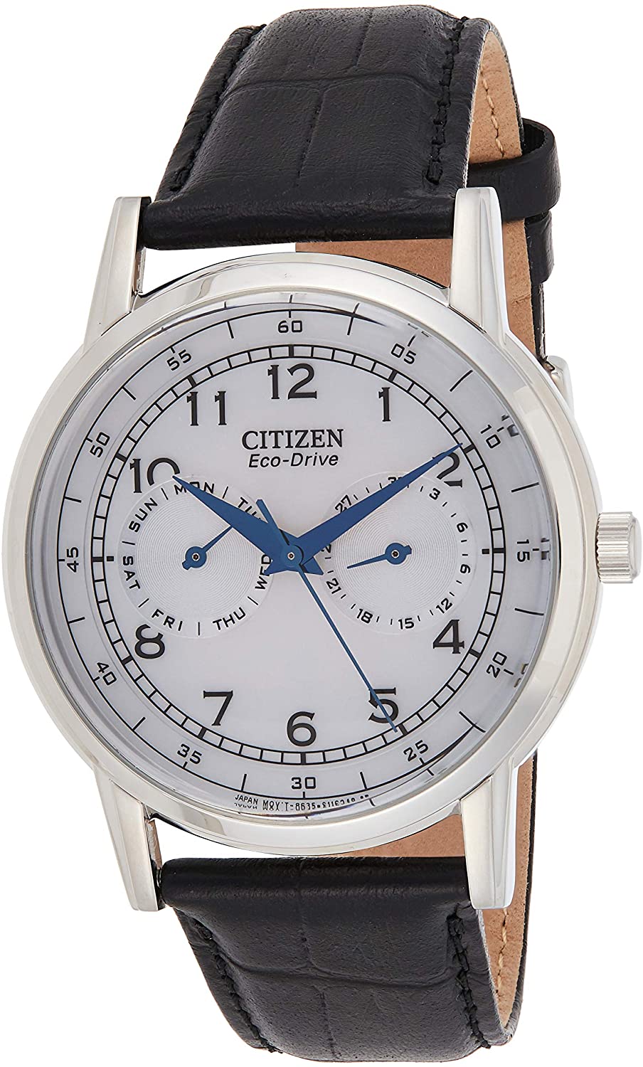  Shop Authentic Citizen Eco Drive Silver Dial Black Leather Strap Watch For Men - AO9000-06B - Luxxuri