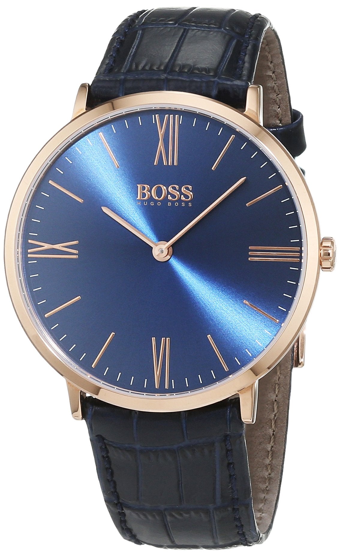  Shop Authentic Hugo Boss Jackson Blue Dial Black Leather Strap Watch for Men - 1513371 - Luxxuri