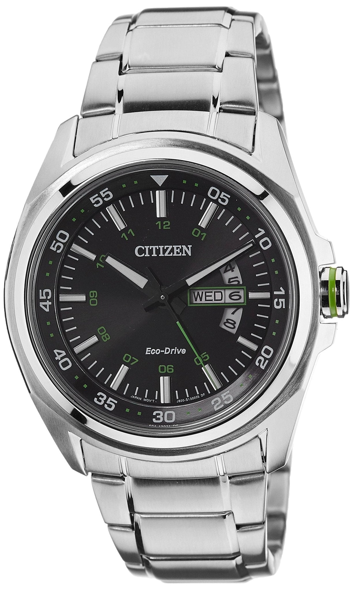  Shop Authentic Citizen Eco Drive Urban Black Dial Silver Stainless Steel Watch For Men - AW0020-59EB - Luxxuri