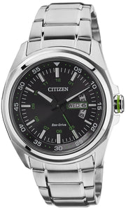  Shop Authentic Citizen Eco Drive Urban Black Dial Silver Stainless Steel Watch For Men - AW0020-59EB - Luxxuri