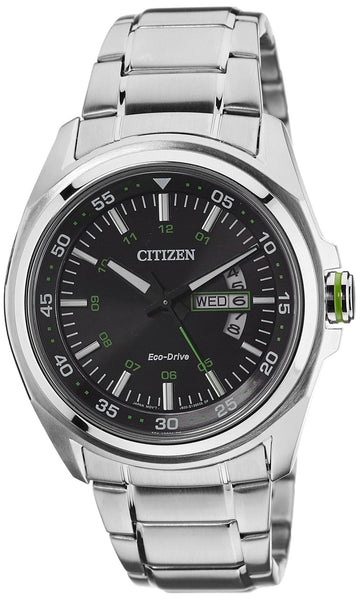  Shop Authentic Citizen Eco Drive Urban Black Dial Silver Stainless Steel Watch For Men - AW0020-59EB - Luxxuri