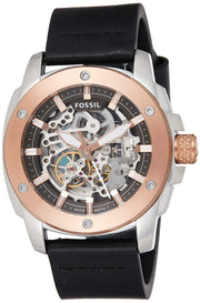  Shop Authentic Fossil Modern Machine Automatic Skeleton Dial Black Leather Strap Watch for Men - ME3082 - Luxxuri