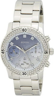  Shop Authentic Guess Confetti Diamonds Blue Dial Silver Steel Strap Watch for Women - W0774L6 - Luxxuri