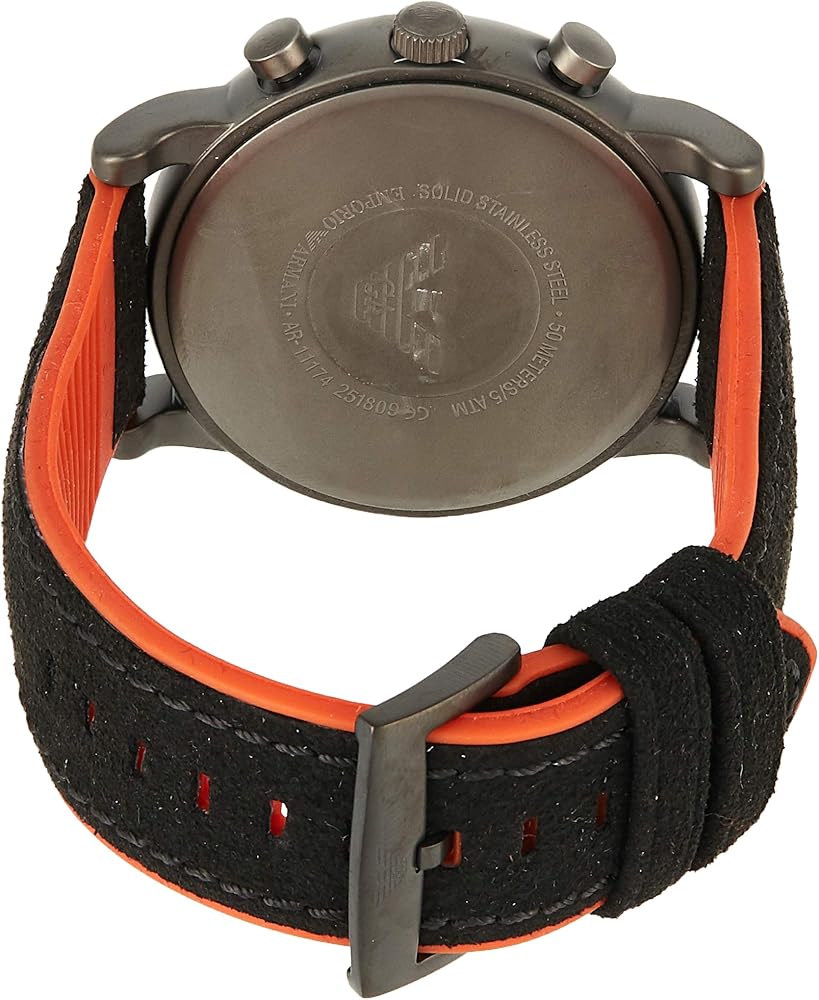  Shop Authentic Emporio Armani Chronograph Quartz Grey Dial Black Leather Strap Watch For Men - AR11174 - Luxxuri