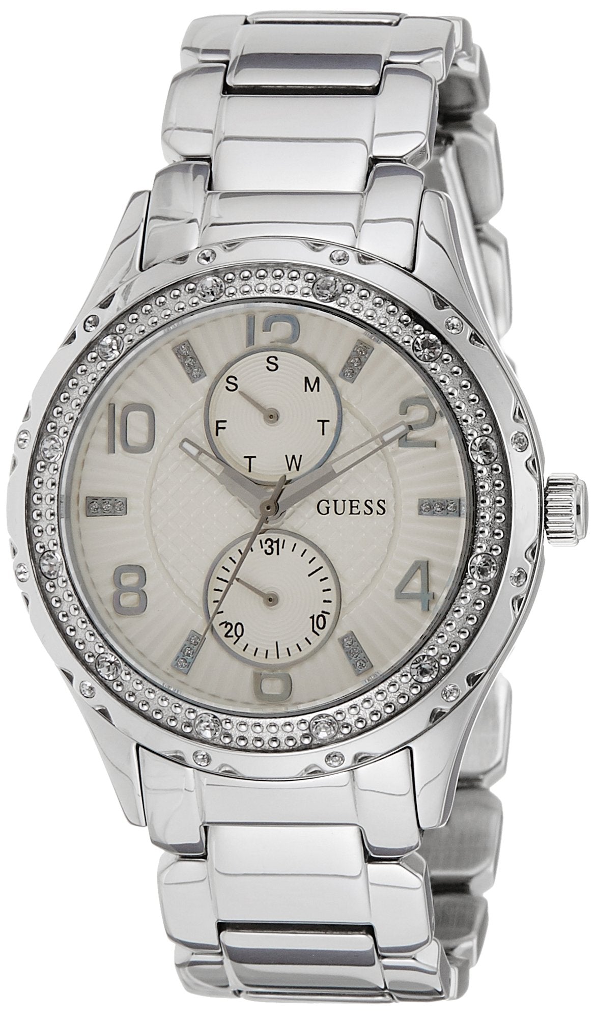  Shop Authentic Guess Siren White Dial Silver Steel Strap Watch for Women - W0442L1 - Luxxuri