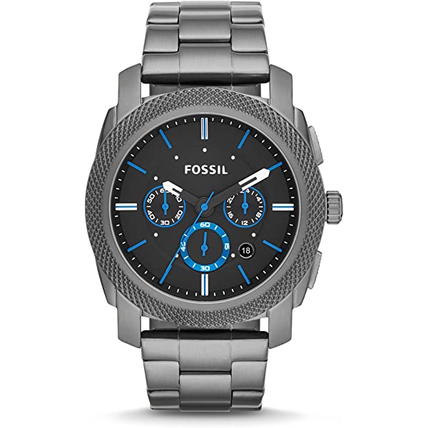  Shop Authentic Fossil Machine Chronograph Brown Dial Grey Steel Strap Watch for Men - FS4931 - Luxxuri