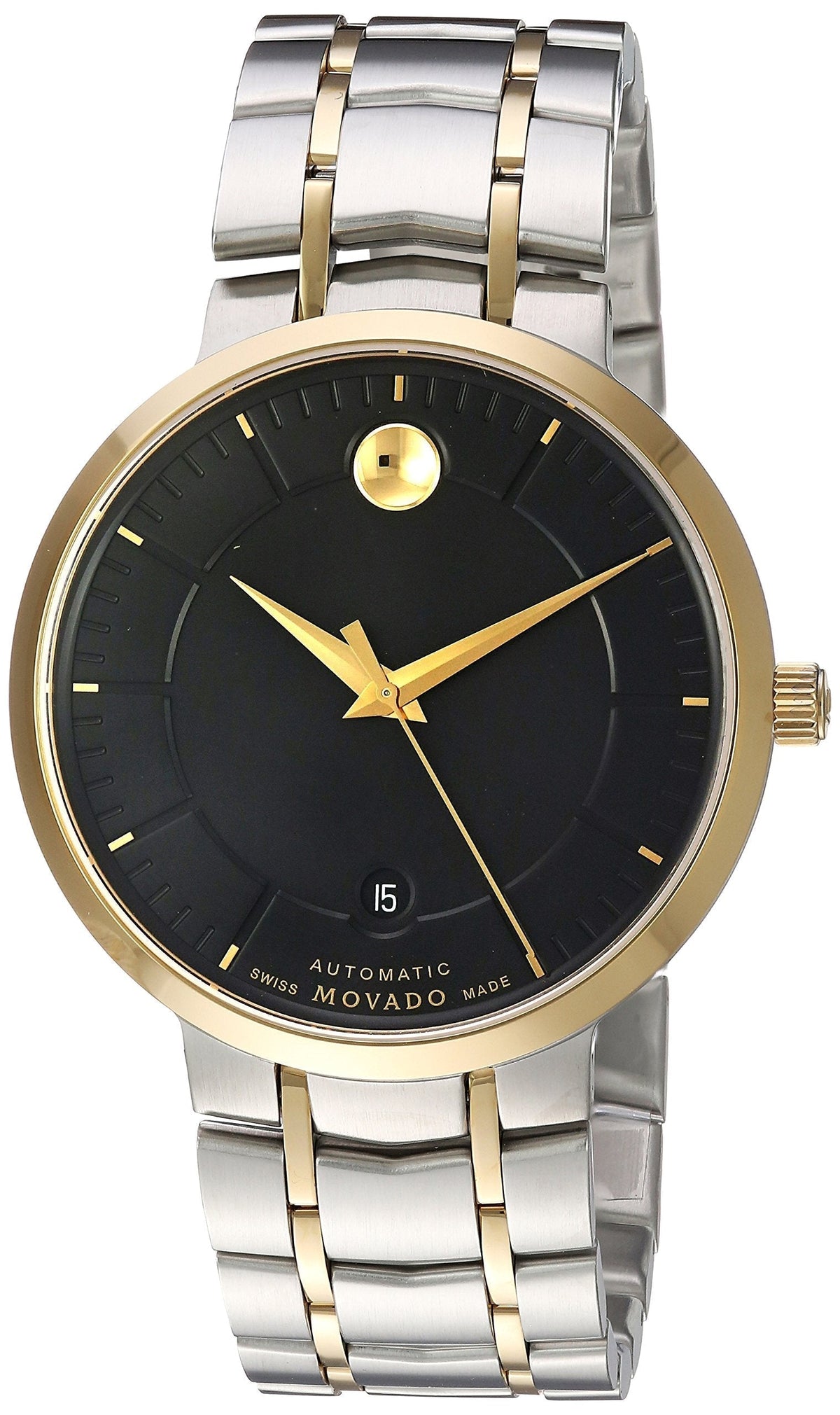  Shop Authentic Movado 1881 Automatic Black Dial Two Tone Steel Strap Watch For Men - 0606916 - Luxxuri