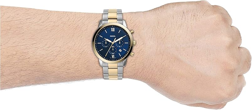  Shop Authentic Fossil Neutra Chronograph Blue Dial Two Tone Steel Strap Watch for Men - FS5706 - Luxxuri