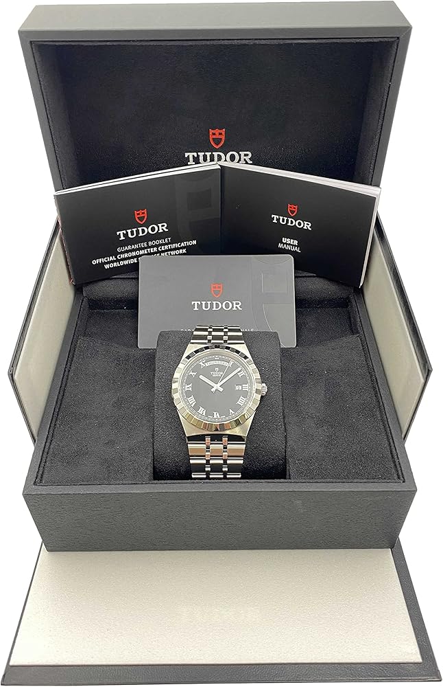  Shop Authentic Tudor Royal Automatic Black Dial Silver Steel Strap Watch for Men - M28600-0003 - Luxxuri