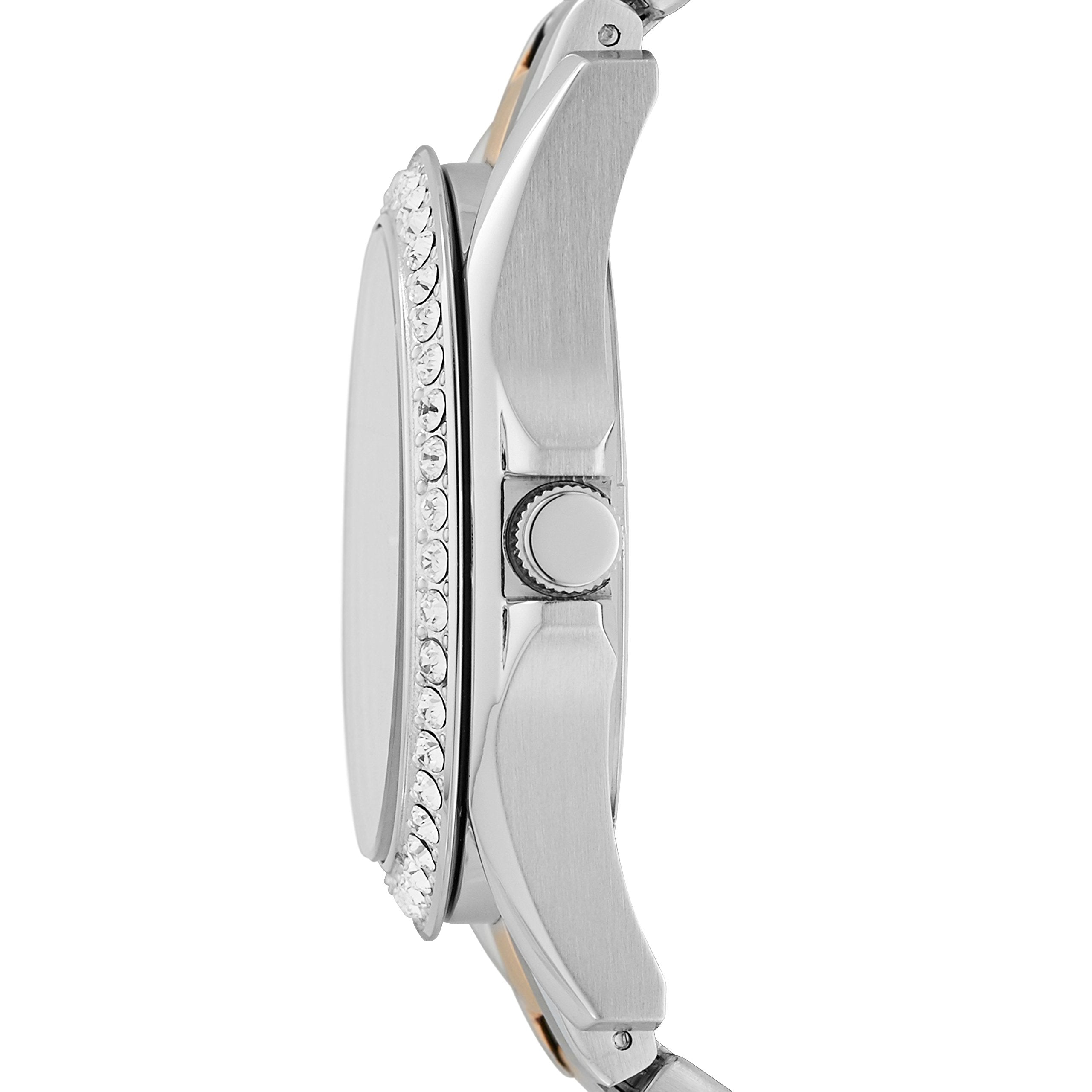  Shop Authentic Fossil Riley Multifunction Rose Gold Dial Two Tone Steel Strap Watch for Women - ES4145 - Luxxuri