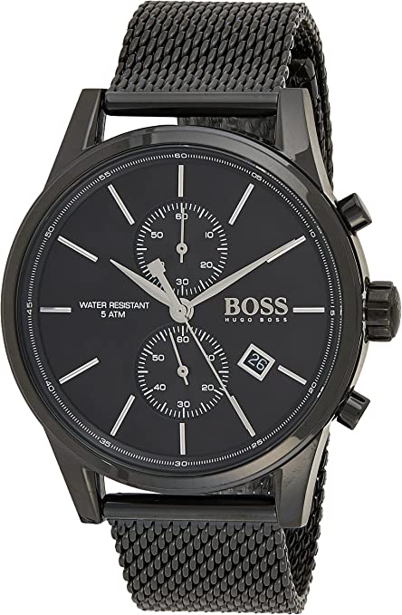  Shop Authentic Hugo Boss Associate Black Dial Black Mesh Bracelet Watch for Men - 1513769 - Luxxuri
