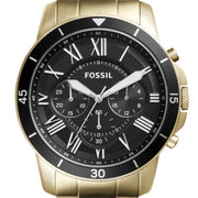  Shop Authentic Fossil Inscription Automatic Black Dial Gold Steel Strap Watch for Men - FS5267 - Luxxuri