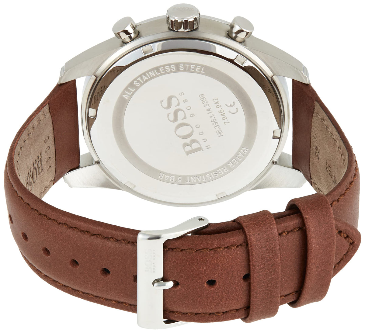  Shop Authentic Hugo Boss Skymaster Grey Dial Brown Leather Strap Watch for Men - 1513787 - Luxxuri