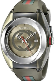  Shop Authentic Gucci Sync XXL Quartz Brown Dial Brown Leather Strap Watch For Men - YA137106 - Luxxuri