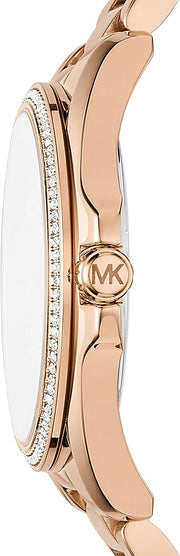  Shop Authentic Michael Kors Bradshaw Quartz Rose Gold Dial Rose Gold Steel Strap Watch For Women - MK6556 - Luxxuri