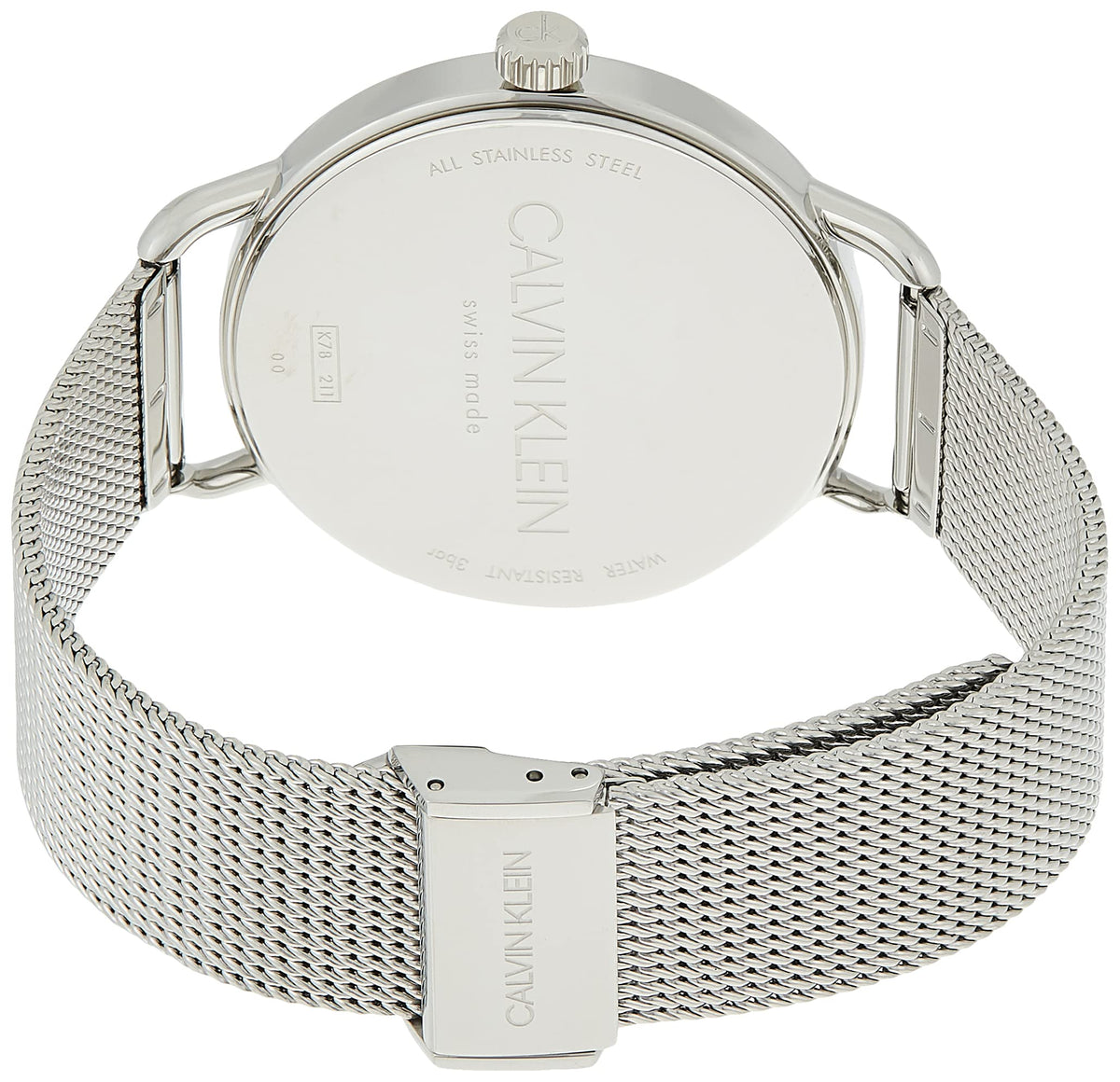  Shop Authentic Calvin Klein Even Black Dial Silver Mesh Bracelet Watch for Women - K7B21121 - Luxxuri